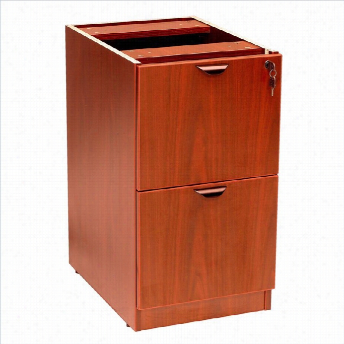 Boss Office Products 2 Drawer Vertical Woood File Cabinet In Cherry