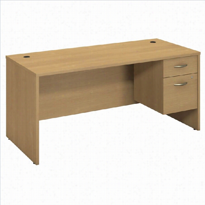 Bush Bbf Series C 6 6 Desk With  2pedestals In Illustration Oak