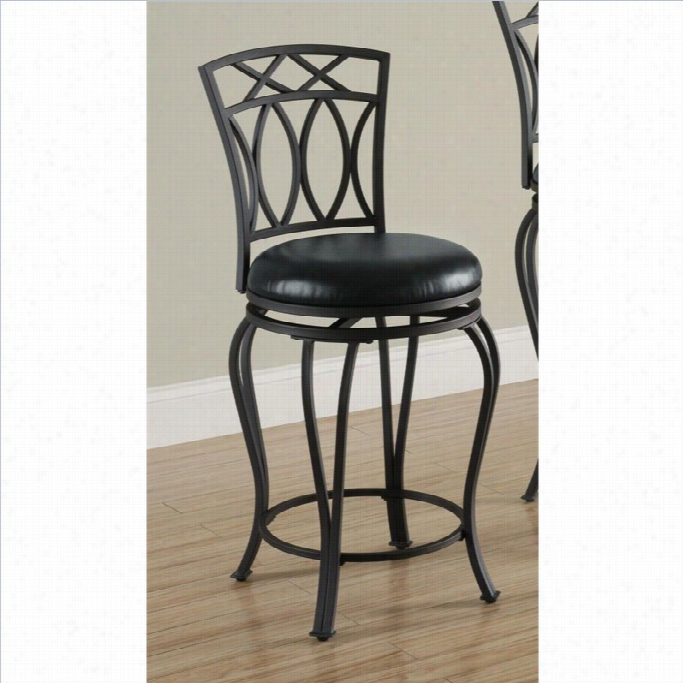 Coaster 24 Elegant  Metal Counter Stool In Black