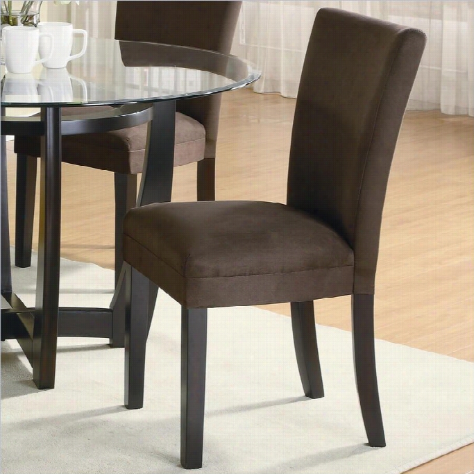 Coaster Bloomfield Parson Dining Chair With Chocol Ate Fabric