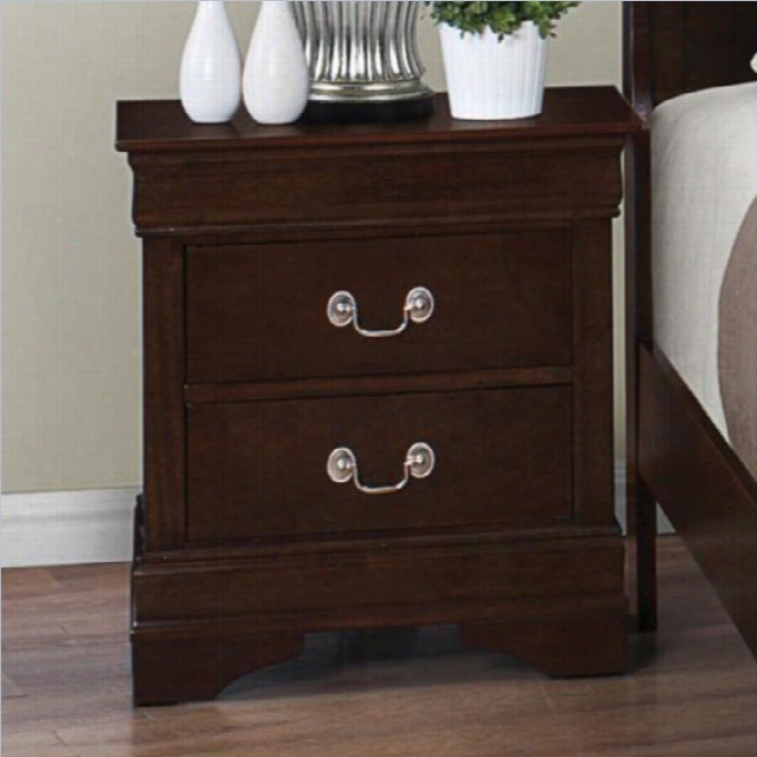 Coasster Louis Philippe Two Drawer Nightstqnd In Cappuccino