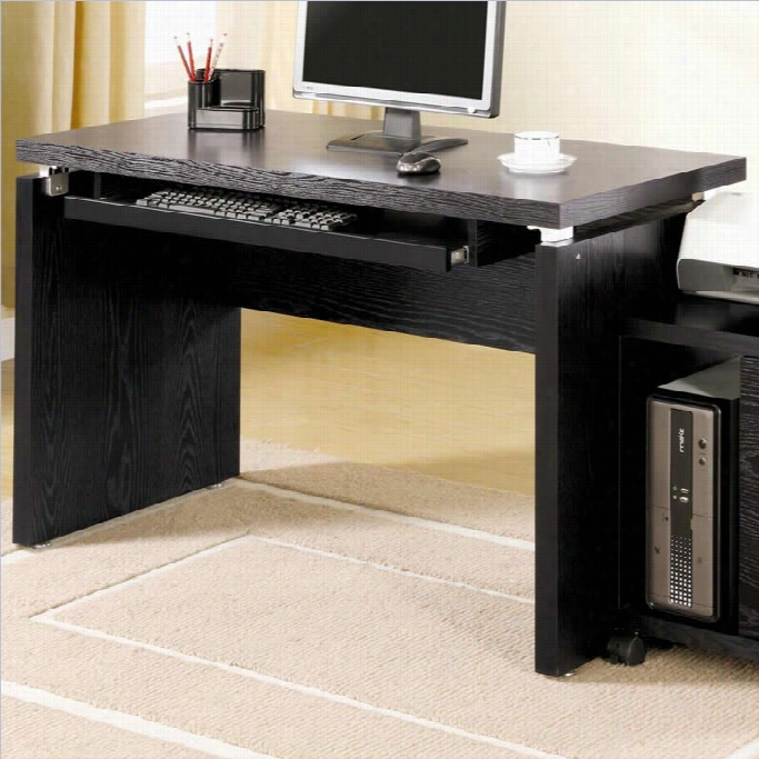 Coastwr Peel Computer Desk With Keyboard Tray In Black