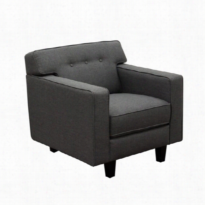 Diamond Sofa Mid-century Fabric Cacent Chair In Slate