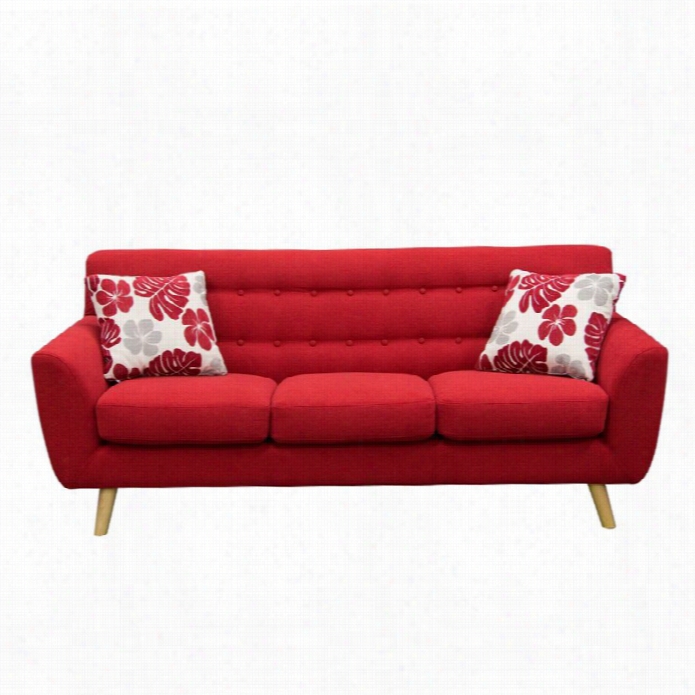 Diamond Sofa Scarlett  Fabricsofa In Ruoge Red