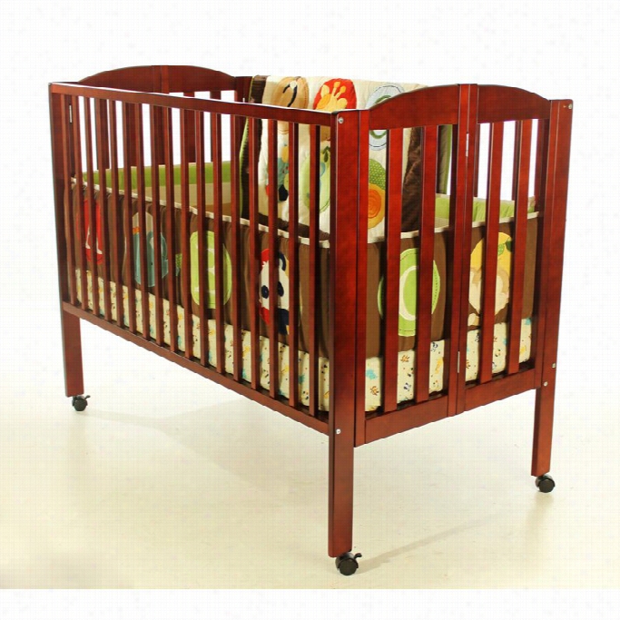 Dream On Me Folding Full Size Crib In Cherry