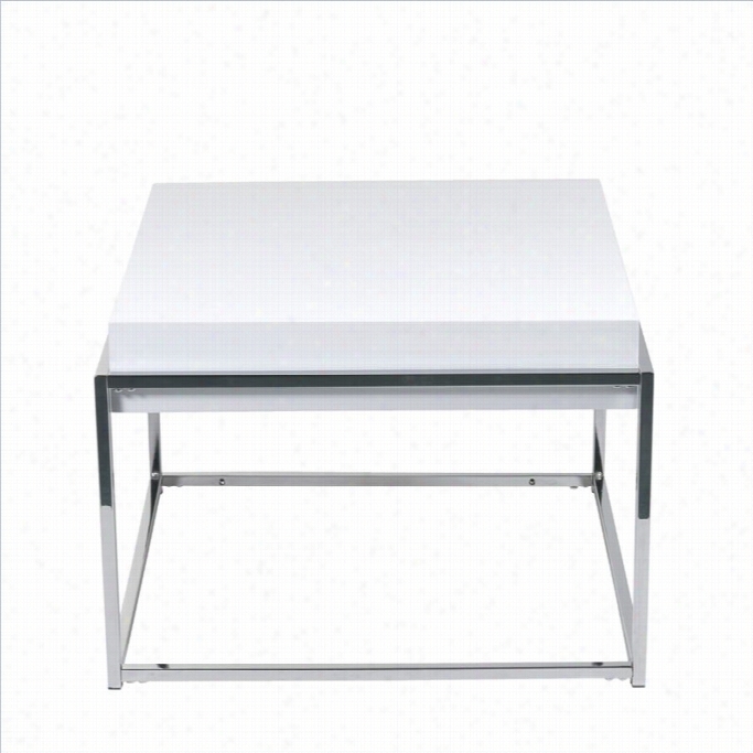 Eurostyleg Reta Square Side Table In White Lacquer