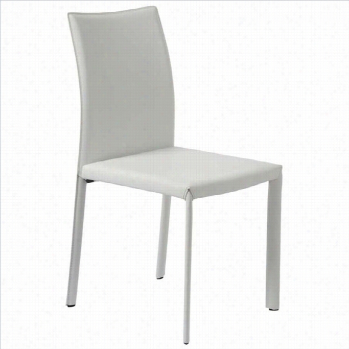 Eurostyle Molly Dining Chairi N White Leather