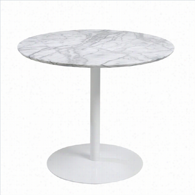 Eurostyle Tammy Rond Dining Table In Marlbe And White