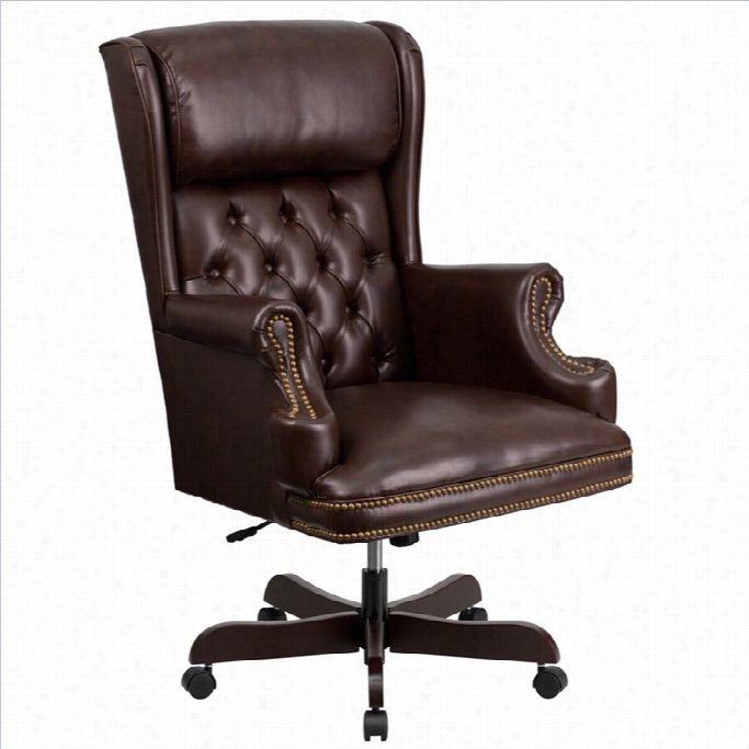 Flash Furniture High Backu Phllstered Executive Office Chair In Brown