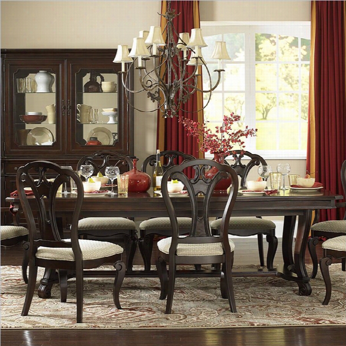 Hillsdale Grandover Large E Xtenssion Rectanngle Dining Table Iin Dark Cherry