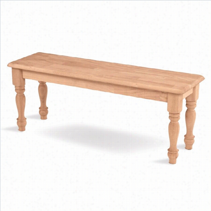 International Concepts Unfinished Famhouse Bench Pa Rawwood