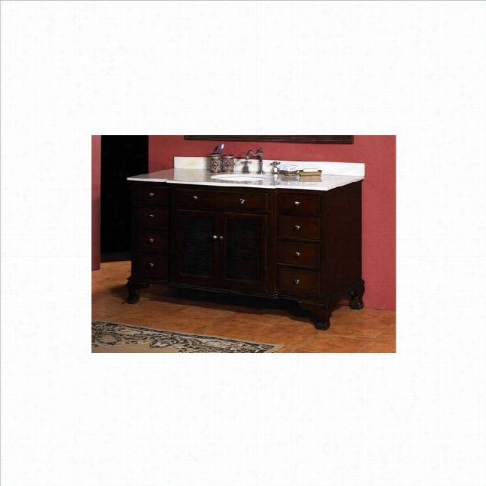 James Martin Toscano Urban 53 Single Mmarble Top Bathroom Vanity In Dark Cherry