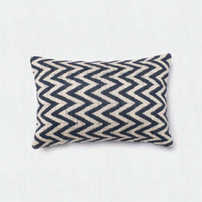 Loloi 1'1 X 1 '9 Wool Down Pillow In Beige And Navy