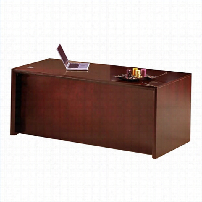 Mayline Ccorsica 72 Straiht Front Wood Desk In Sierea Hcerry Finish