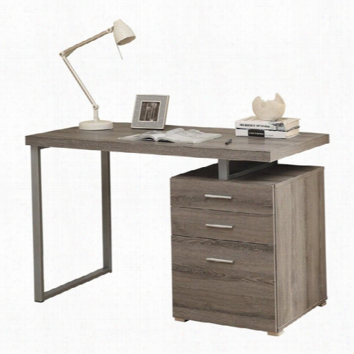 Monarch 48 Left Or Right Facing Compuuter Desk In Dark Taupe