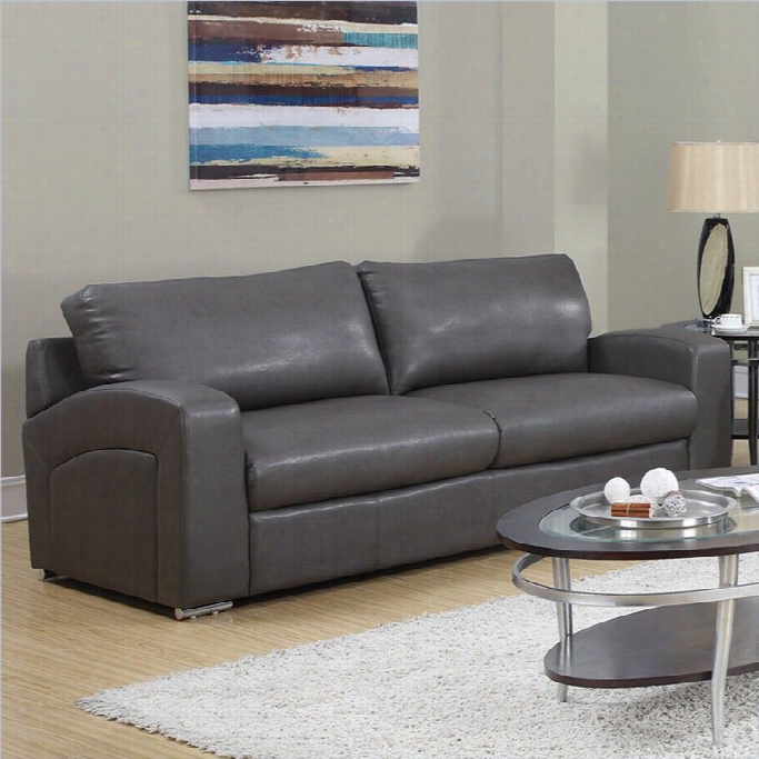 Monarch Sofa In Charcoal Gray