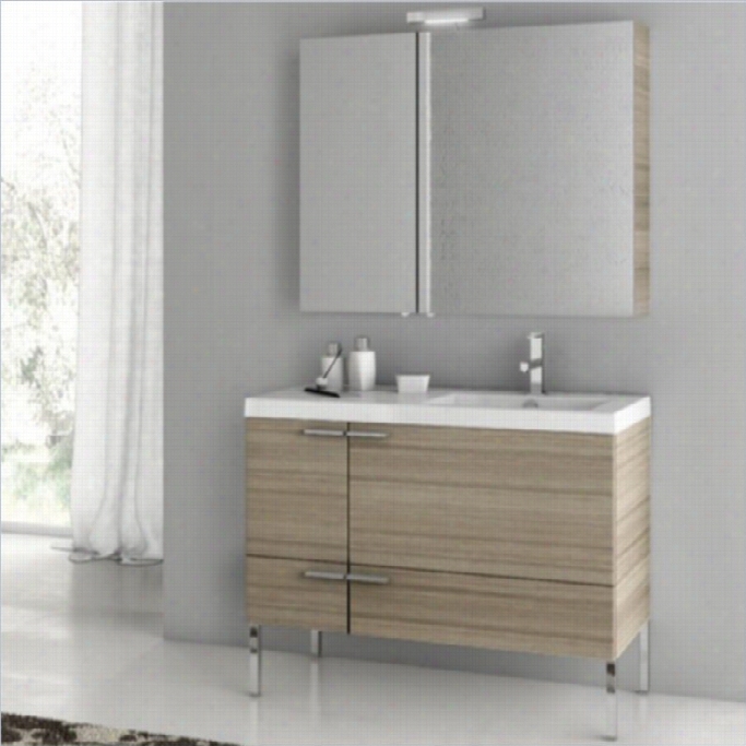 Nameeek's Acf 40 New Space 5 Piece Standing Bathroom Vanity Set In Larch Canapa