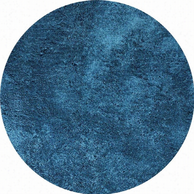 N Uloom 6' X 6' Hand Tufted Maginfiique Shag Round Rug In Teal