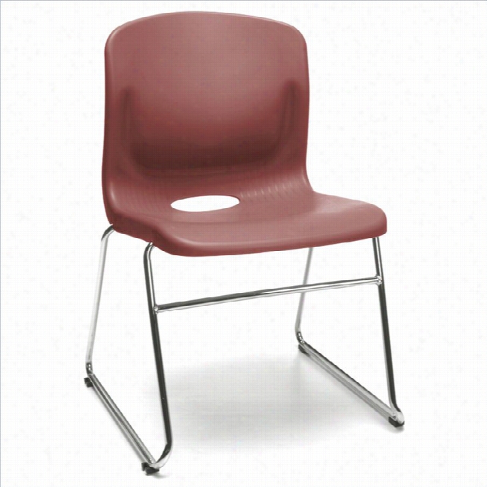Ofm Sled Base Stack Stacking Chair In Wine