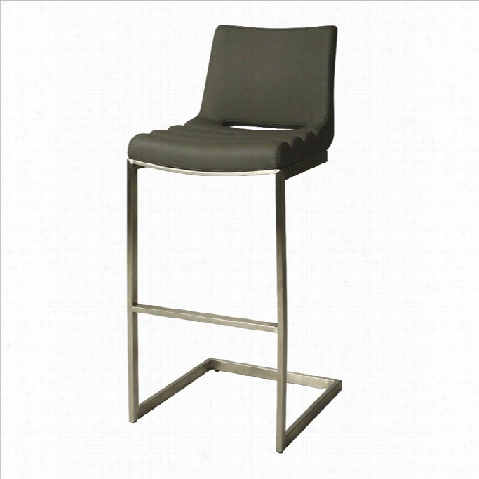 Pastel Furniture Emily Bar Stool In Gray-26 Counyet Height