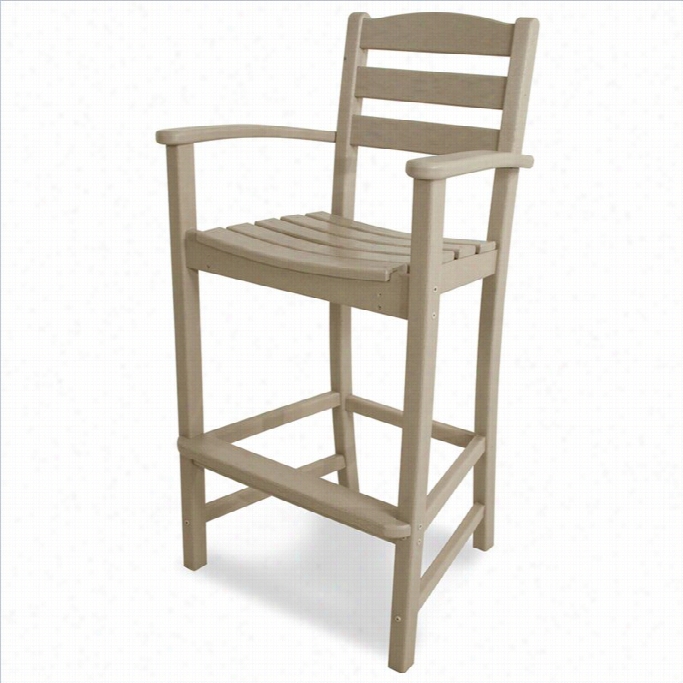 Polywood La Casa Cafe Bar Arm Chair In Sand