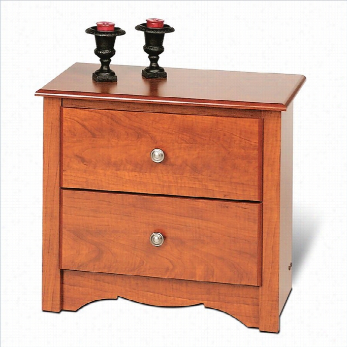 Prepac  Monterey Cherry 2 Drawer Nightstand