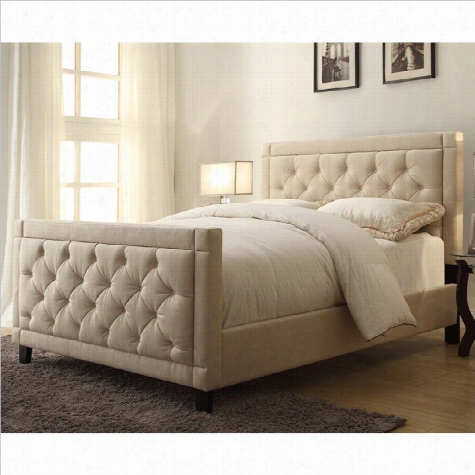 Pulaski Queen Bed In Nusilk Oyster