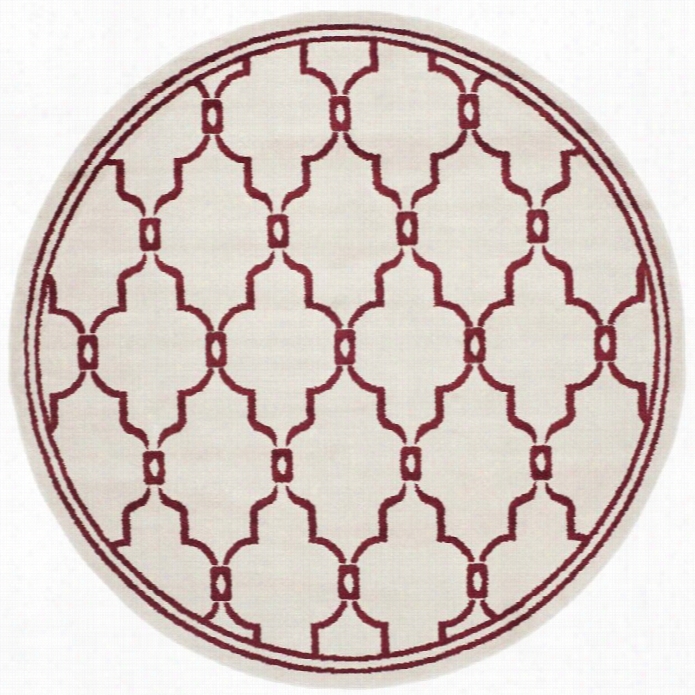 Safavieh Amherst Ivorry Indoor Outdoor Rug - Round 7'