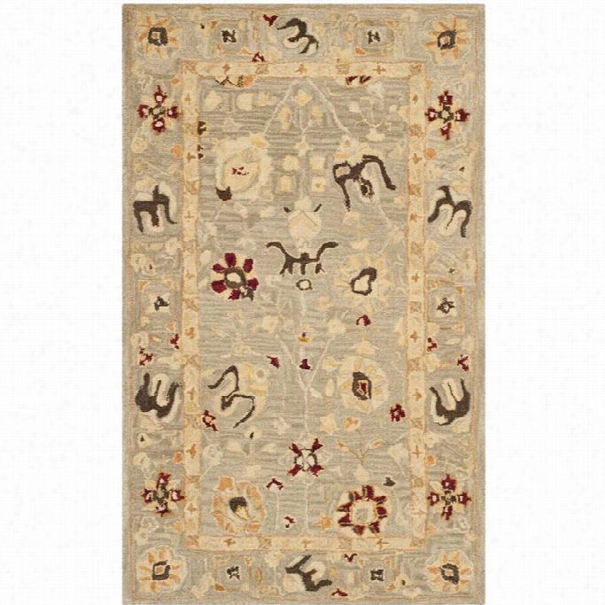 Safavieh Anatoliaa Grey B Ue Traditional Rug - 3' X 5'