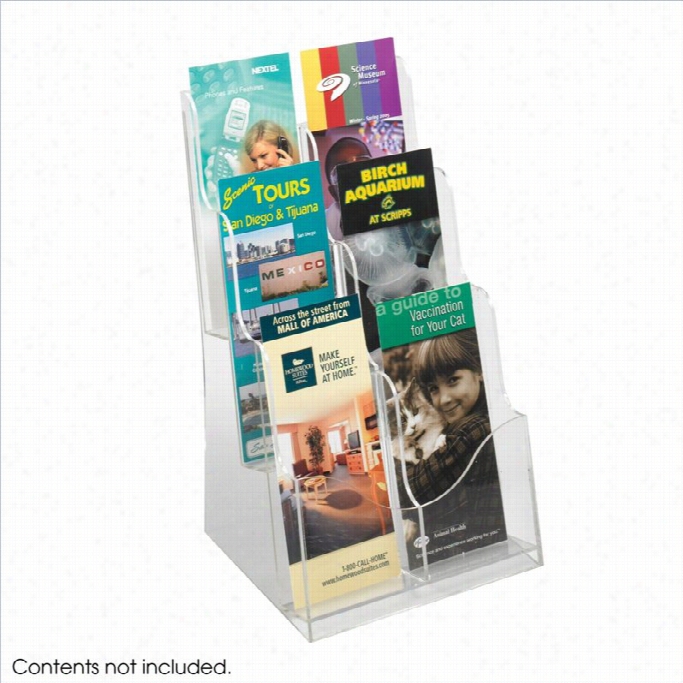 Safco Acrylic 3 Pocket Magazine Display