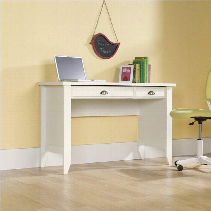 Sauder Shoal Creek Computer Desk In Soft White Finish