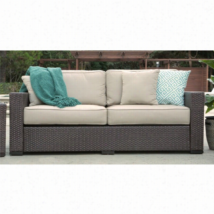 Serta At Home Sterling Falls Wicke R Outdoor Sofa In Beige