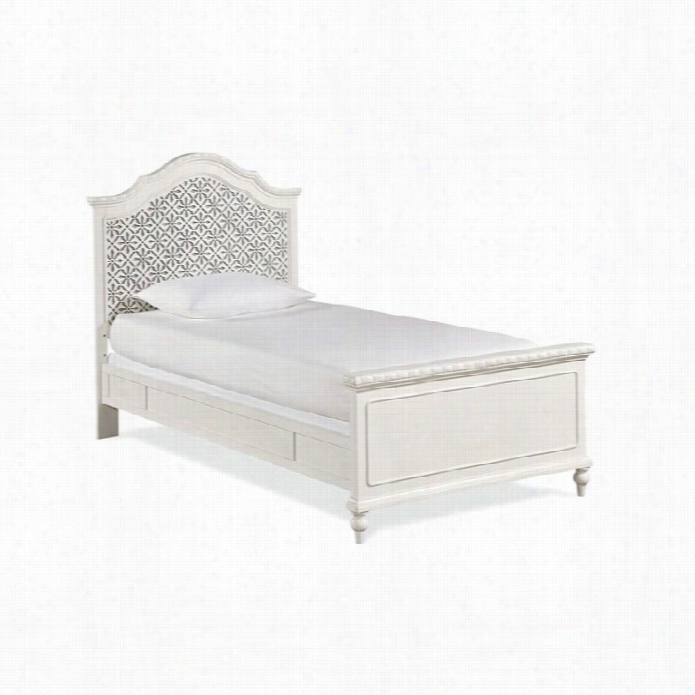 Smartstuff Bellamy The Trellis Twin Size Bed In Daisy White