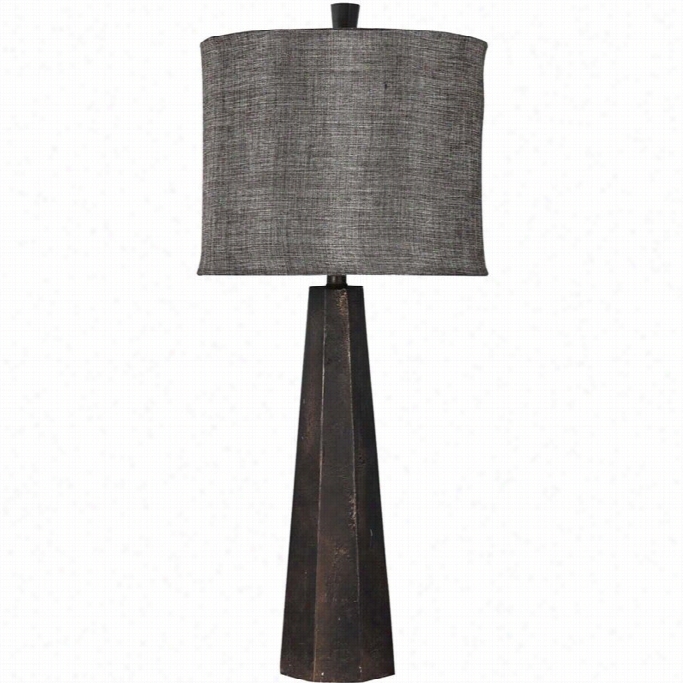 Surya Resin Table Lamp In Bronze