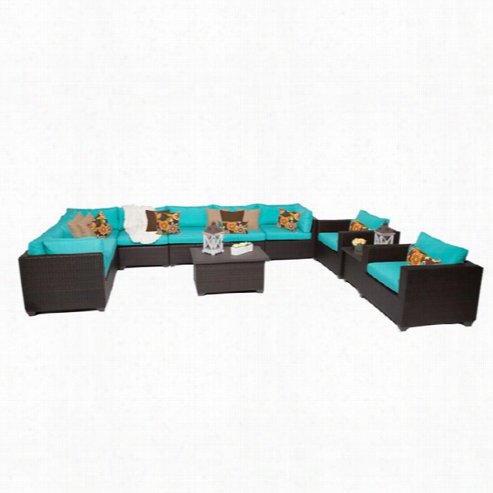 Tkc Belle  11 Piece Outdoor Wicker Sofa Set In Aruba