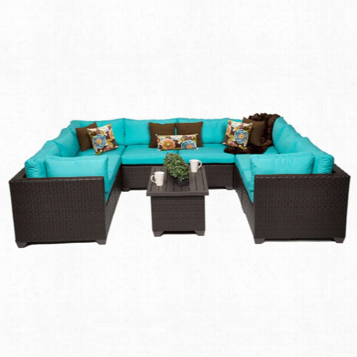 Tkc Belle 9 Piece Outdoor Wicker Sofa Set In Aruba