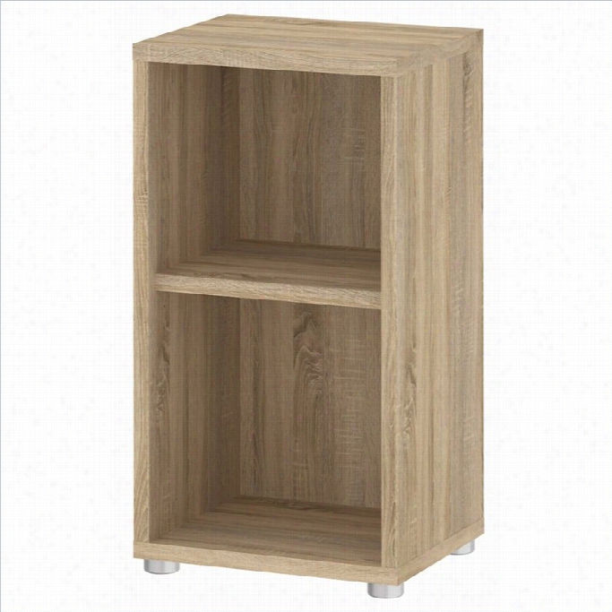 Tvilum Structure 2 Shelf Narrow Bookcase In Oak Structure