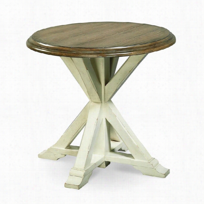 Univerasl Fruniture Great Rooms Garden End Table In Terrac E Gray And Washed Linen