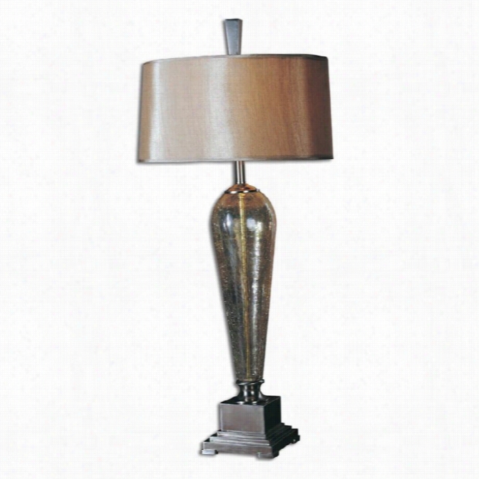 Uttermost Ce Line Iridescent Crackle Glass Table Lamp