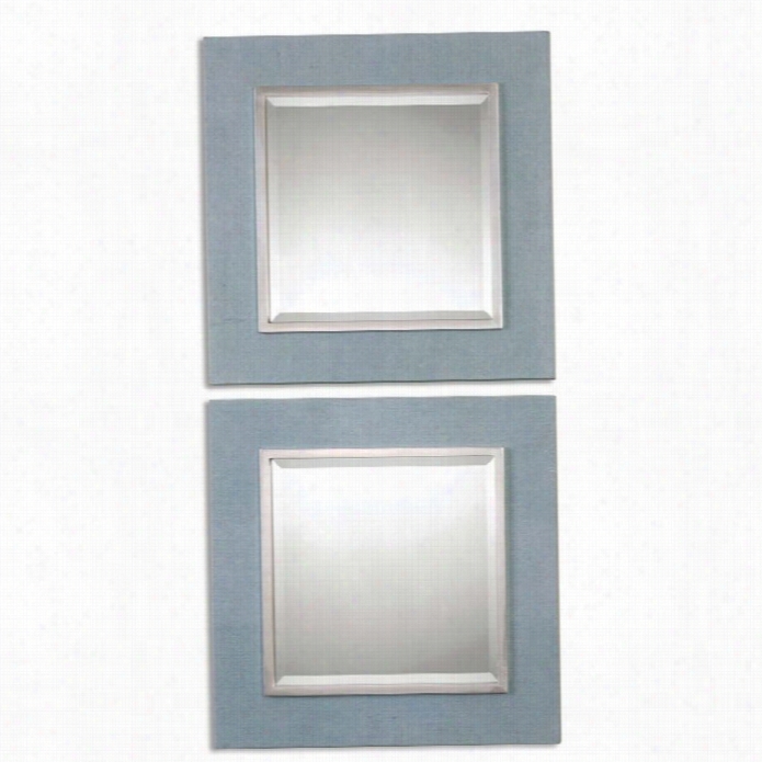 Uttermost Tory Denim Square Mirrors (set Of 2)