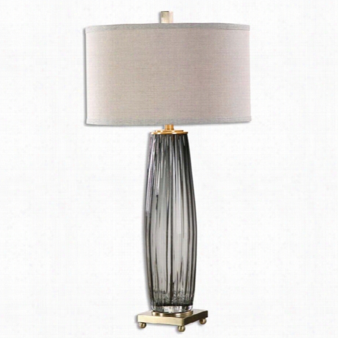 Uttermost Vilminore Gray Glass Table Lamp