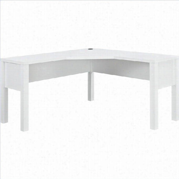 Altra Furniture Pricneton L Desk  For Home Office In Whige