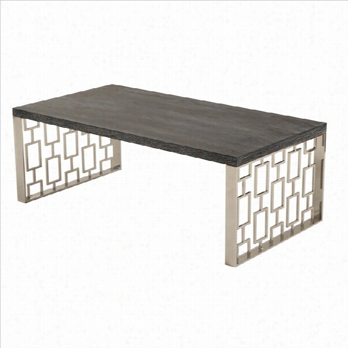 Armen Living Skyline Coffee Table In Charcoal