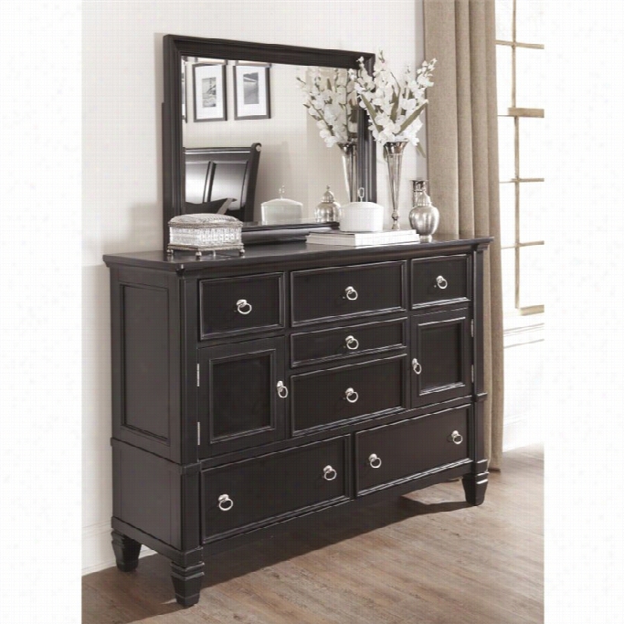 Ashley Greensburg 2 Piece Wood Dresser Set In Black