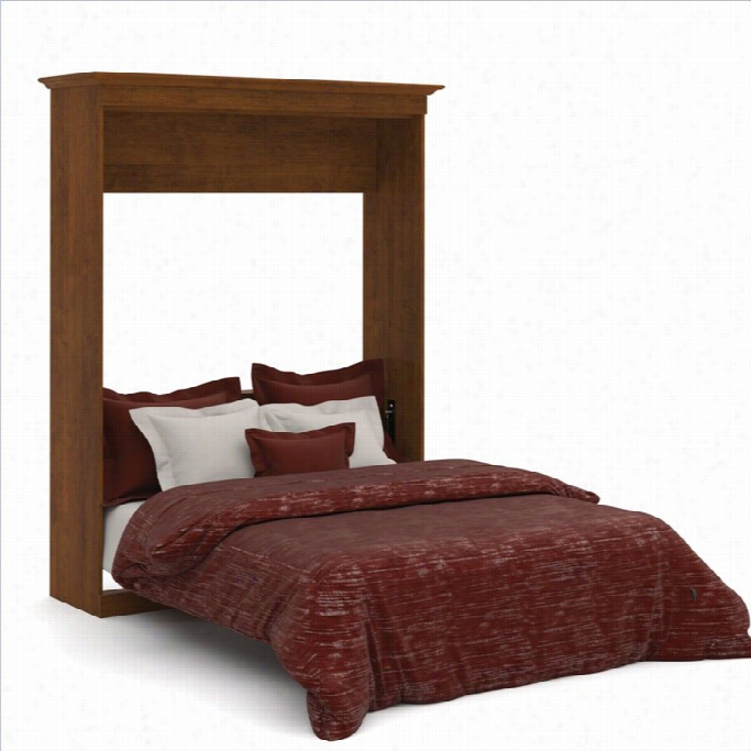 Bestar Versat Ile 70' Queen Wall Bed In Tuscany Brown