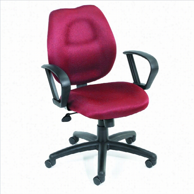 Boss Office Produc Ts Rachte Back Molded Foam Task Office Chair With Loop Arm S-burgundy