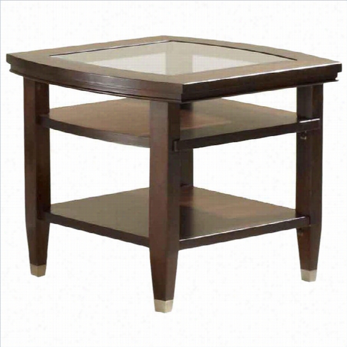 Broyhill Northern Lights End Table In Dark Walnut