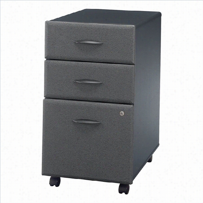 Bush Bbf Series A 3dwr Mobile Pedestal (assembled) In Slate