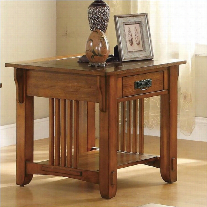 Coaster End Table In Oak