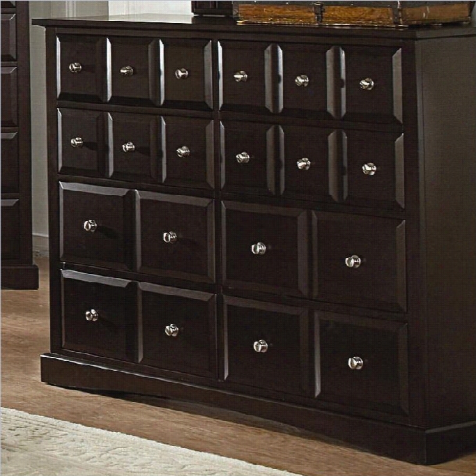 Coaster Harbor Classic 8d Rawer Dresser In Cappuccino Finish